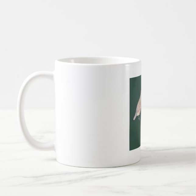 Taza De Café California Quail bird species art (Izquierda)