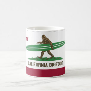 Taza De Café California que practica surf Bigfoot Longboard