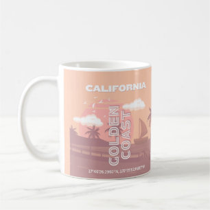 Taza De Café California, Travel Art, Preppy, Pastel