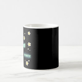 Taza De Café Caligrafía árabe moderna "Salaam" Paz Floral Ae