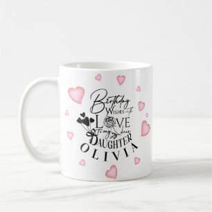 Taza De Café Caligrafía de Cumpleaños Nombre Personalizado Mini