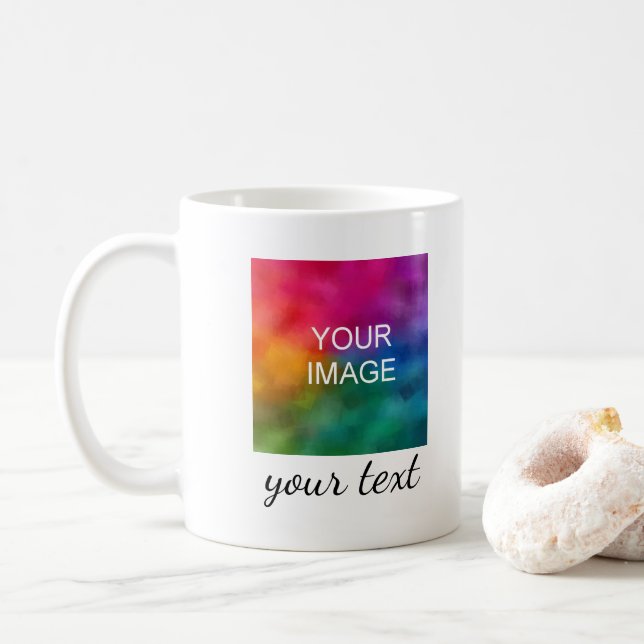 Taza De Café Caligrafía de imagen fotográfica personalizado Men (Con donut)