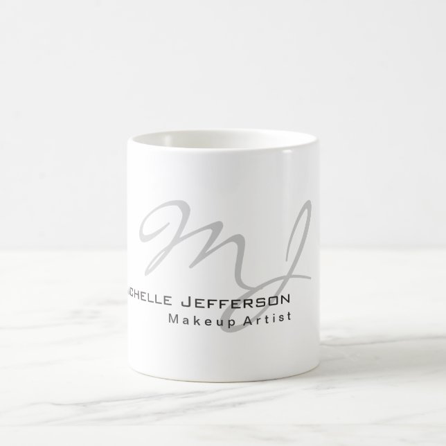 Taza De Café Caligrafía de moda Cuta Añadir nombre profesional (Centro)