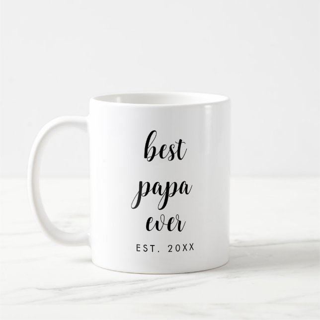 Taza De Café Caligrafía de plantilla simple personalizado mejor (Izquierda)