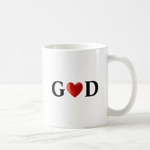 Taza De Café Caligrafía del Corazón de Dios