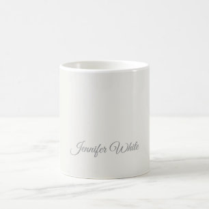 Taza De Café Caligrafía Elegante Color Pastel Negrita Retro