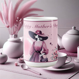 Taza De Café Caligrafía moderna Madres Foto Pluma acuarela