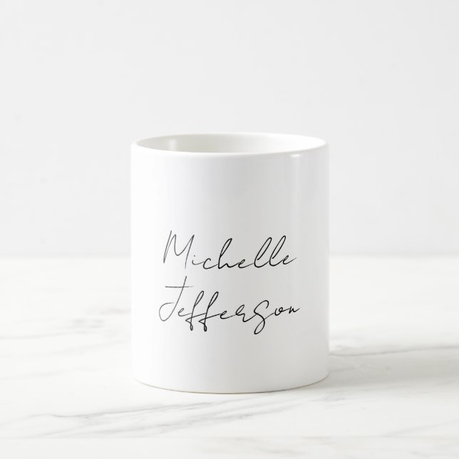 Taza De Café Caligrafía moderna y de estilo único (Centro)