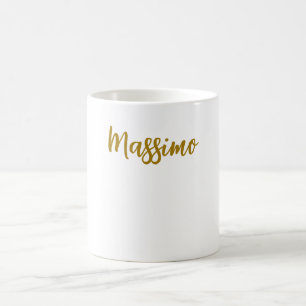 Taza De Café Caligrafía Profesional Color Oro Elegante