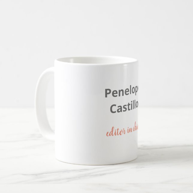 Taza De Café Caligrafía profesional moderna y elegante (Anverso izquierdo)