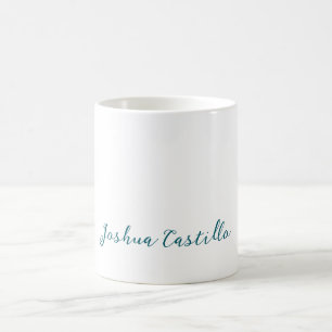 Taza De Café Caligrafía Simple Sencillo Nombre Profesional