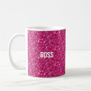 Taza De Café Caligrafía sobre rosa brillante