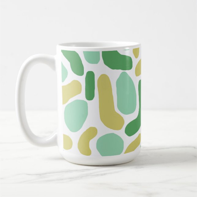 Taza De Café Calipso Moderno Resumen Oro Lime Verde (Izquierda)