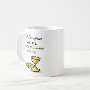 Taza De Café Cáliz de Primera Comunión de ahijada personalizabl