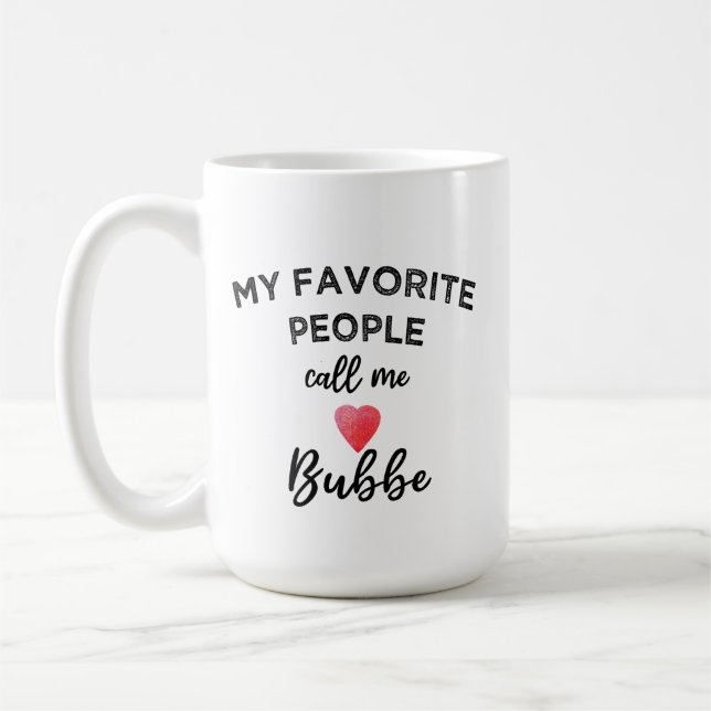 Taza De Café Call Me BUBBE Yiddish Grandmother Jewish Grandma (Izquierda)