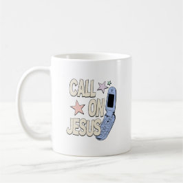 Taza De Café Call on Jesus – Retro Faith Design