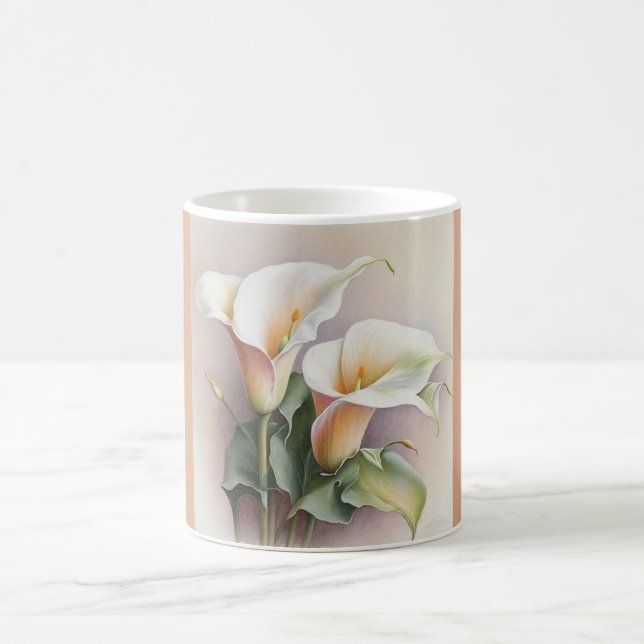 Taza De Café Calla lilies acuarela (Centro)