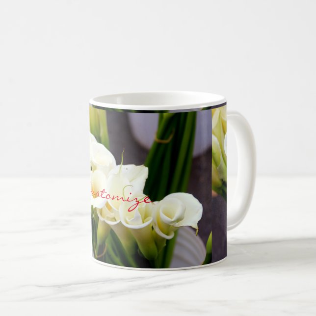 Taza De Café calla lilies coffee mug (Anverso derecho)