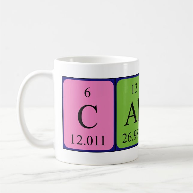 Taza De Café Callan nombre de tabla periódica mug (Izquierda)