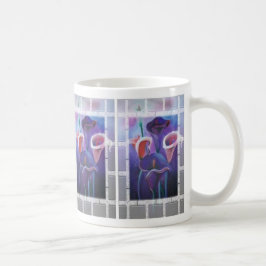 Taza De Café Callas Púrpura Lilac Y Arte Púrpura