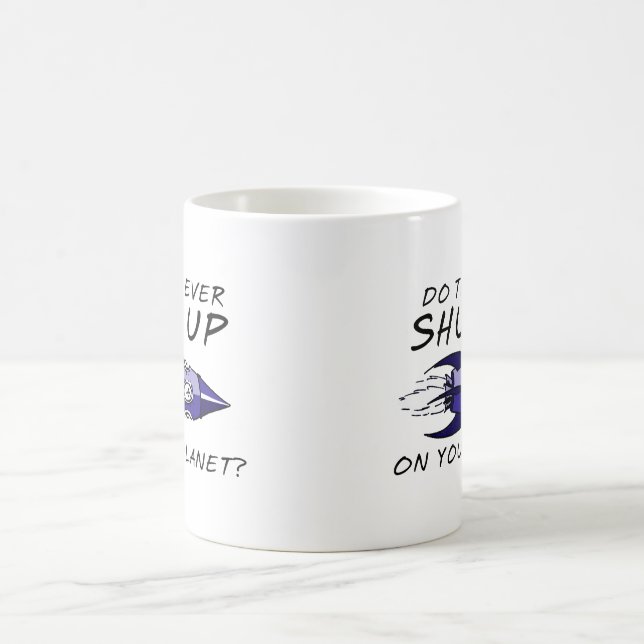 Taza De Café Cállate el gracioso humor de insulto a Mug (Centro)