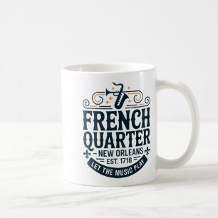 Taza De Café Calle Bourbon Barrio Francés Nueva Orleans Mardi G