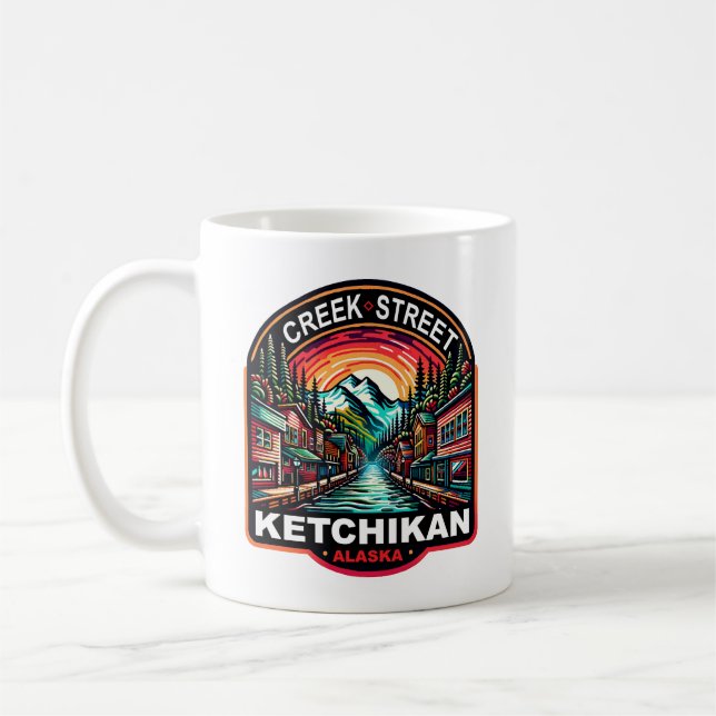 Taza De Café Calle Creek Ketchikan Alaska (Izquierda)