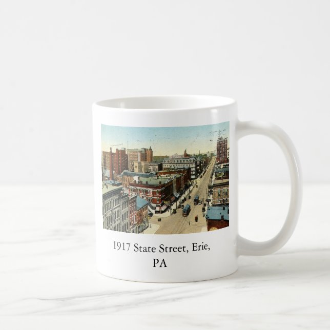 Taza De Café Calle de 1917 estados, Erie, PA (Derecha)