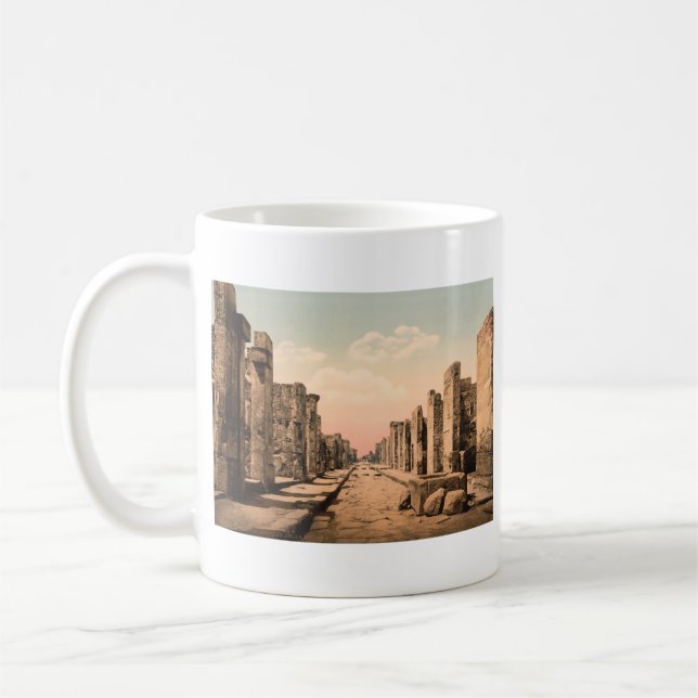 Taza De Café Calle de Fortuna, Pompeya, Campania, Italia (Izquierda)