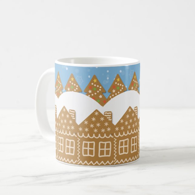 Taza De Café Calle de Pan de Jengibre de Invierno (Anverso izquierdo)