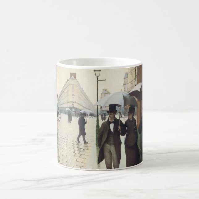 Taza De Café Calle de París, Día de Lluvia por Caillebotte (Centro)