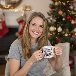 Taza De Café Calle de vacaciones personalizada Santa