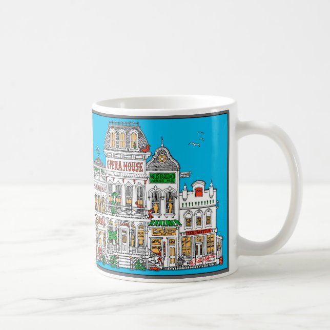 Taza De Café Calle del oeste vieja de la frontera (Derecha)