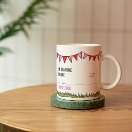 Taza De Café Calle Personalizado Cute Beach House