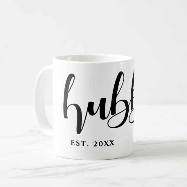 Taza De Café Calligrafía de Hubby Newlyw (Anverso izquierdo)