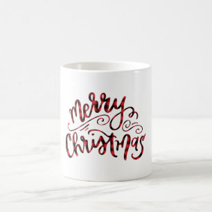 Taza De Café Calligraphy Merry Christmas Mug