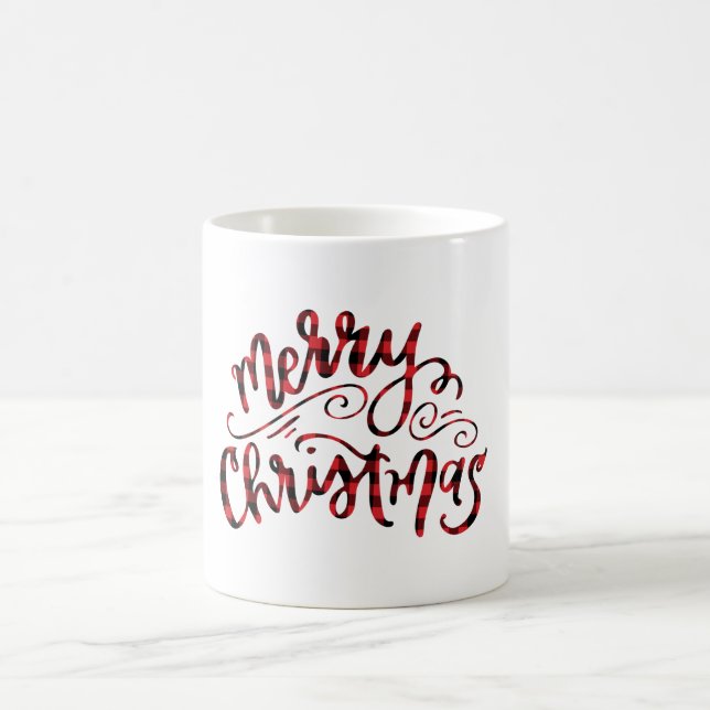 Taza De Café Calligraphy Merry Christmas Mug (Centro)