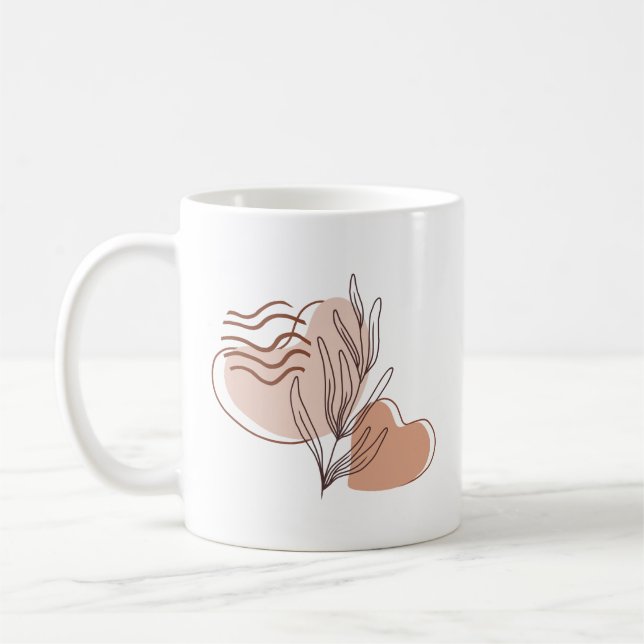 Taza De Café Calm Creativity Minimalist Abstract Boho Aesthetic (Izquierda)