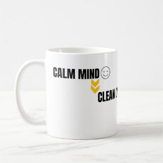 Taza De Café Calm Mind Smart Trading Minimal Chart Art