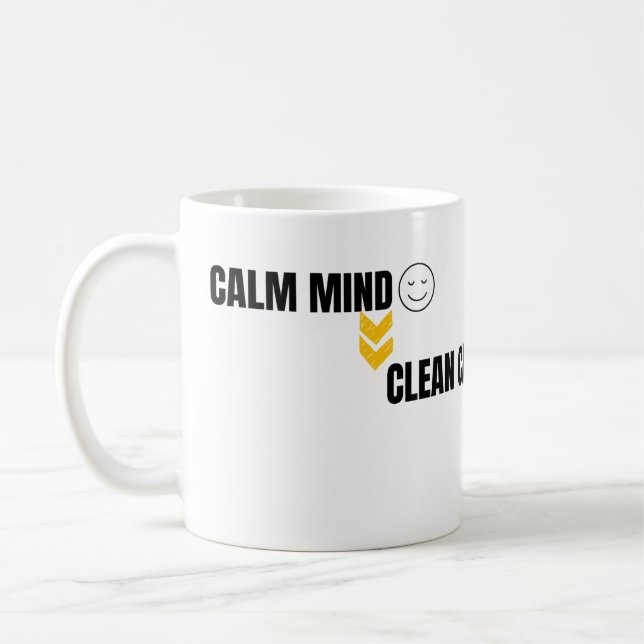 Taza De Café Calm Mind Smart Trading Minimal Chart Art (Izquierda)