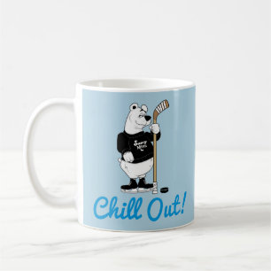 Taza De Café ¡Calma! Mugre polar de hockey