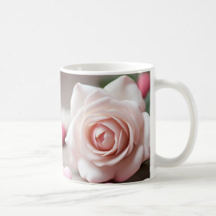 Taza De Café Calmar rosa rosa
