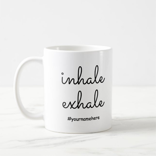 Taza De Café Calor de inhalación inhalada personalizada Minimal (Izquierda)
