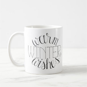 Taza De Café Caluroso Invierno Desea Mug Con Las Manos
