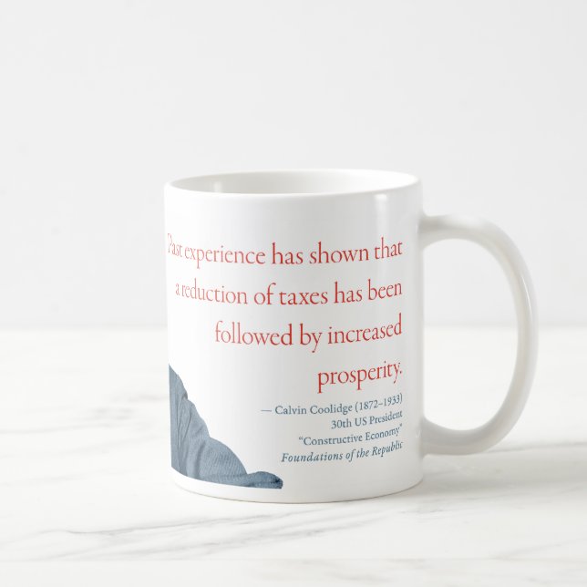 Taza De Café Calvin Coolidge Mug #7 "Prosperidad" (Derecha)