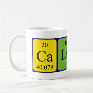 Taza De Café Calvin tabla periódica nombre mug