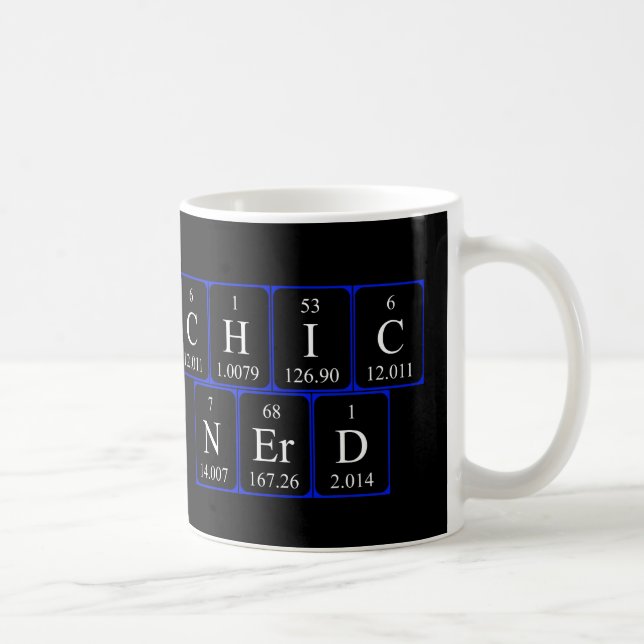 Taza De Café Cama de tabla periódica ChicNerd (Derecha)