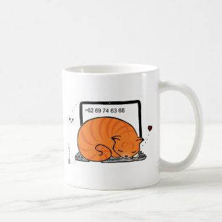 Taza De Café Cama para gatos para portátiles (Naranja Tabby)