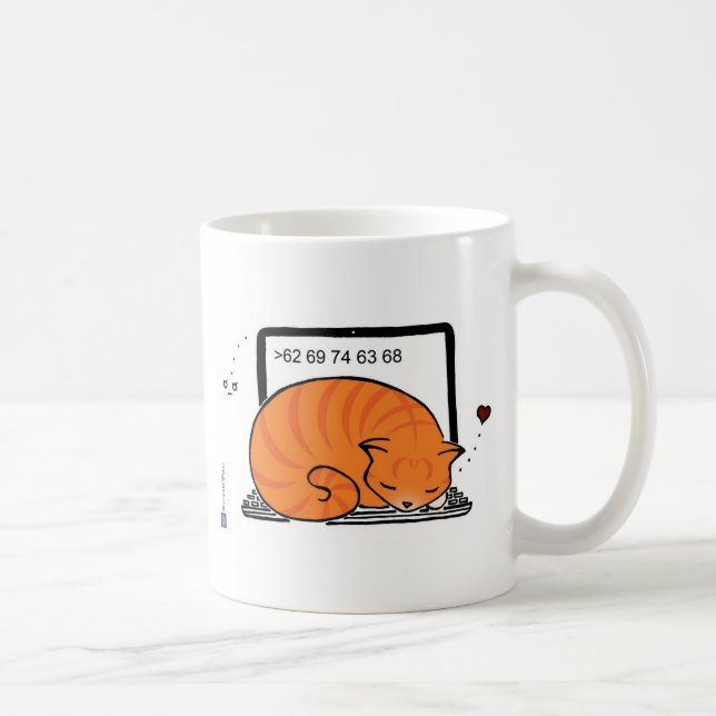 Taza De Café Cama para gatos para portátiles (Naranja Tabby) (Derecha)