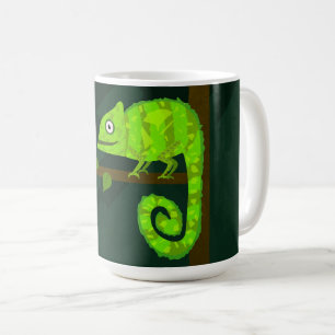 Taza De Café Camaleón lindo verde